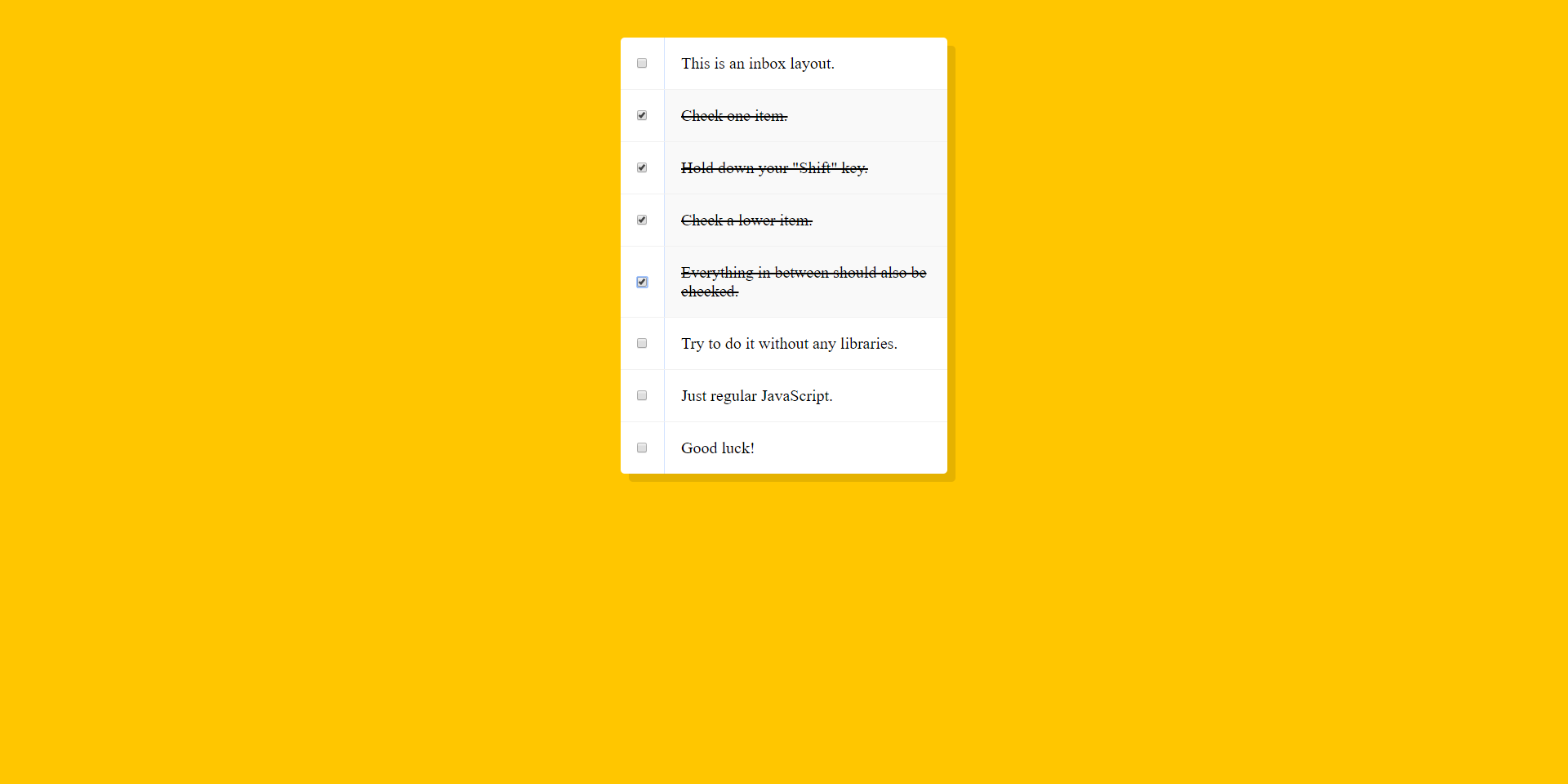 Checkboxes