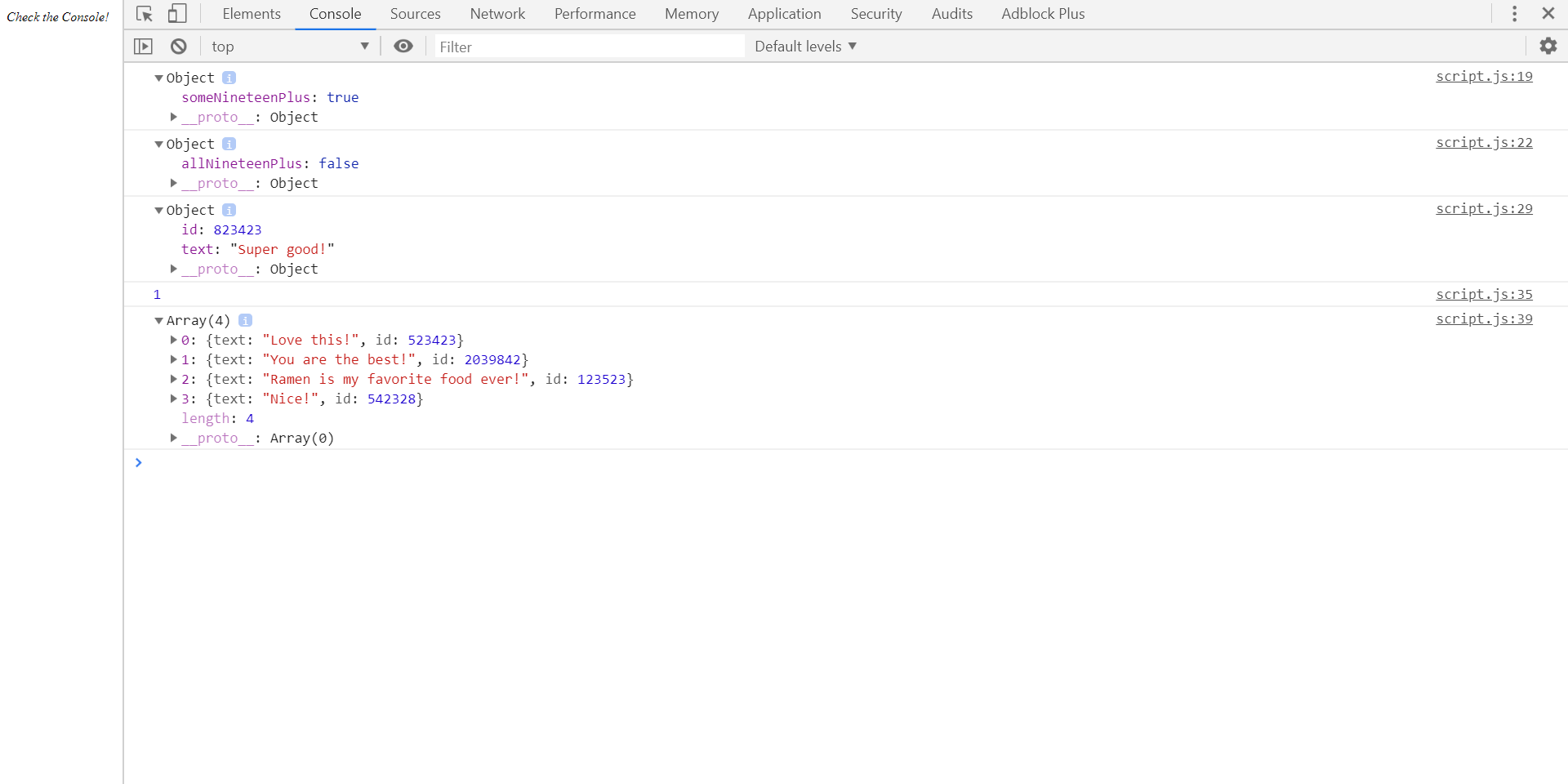 Array Exercise 2