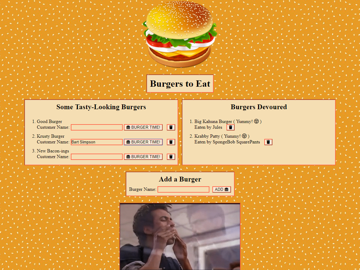 Sequelized Burger